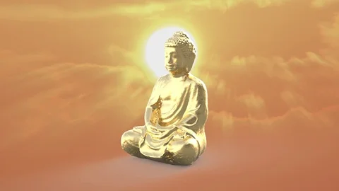 3d golden Buddha loop animation Vídeos de archivo 111749417