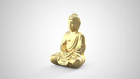 3d golden Buddha loop animation Vídeos de archivo 111749429