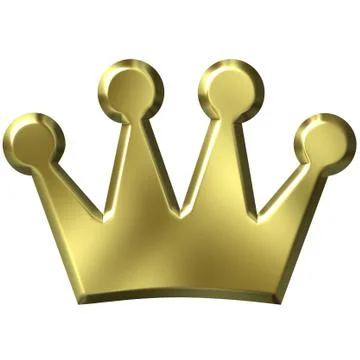 3D Golden Crown Stock Illustration