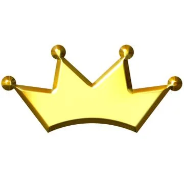 3D Golden Crown Stock Illustration