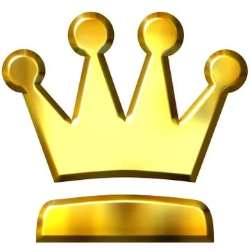 3D Golden Crown Stock Illustration