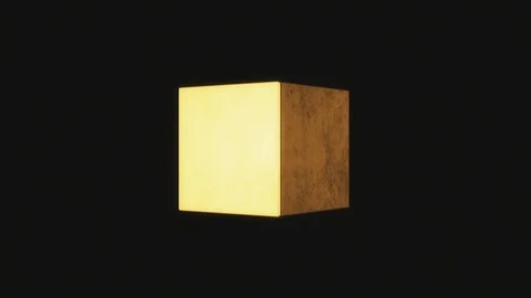 3D golden cube Stock Footage 86536530