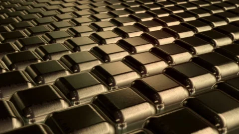 3D Golden Cubes Loop Stock Footage 196587159