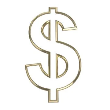 3d golden dolla. Stock Illustration