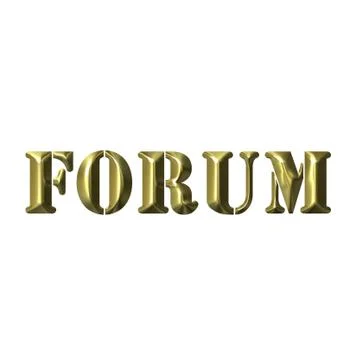 3D Golden Forum Stock Illustration