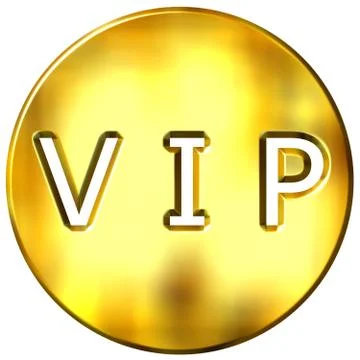 3D Golden Framed VIP Stock Illustration