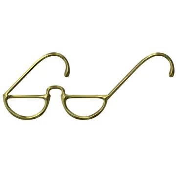 3D Golden Glasses Illustrazione stock