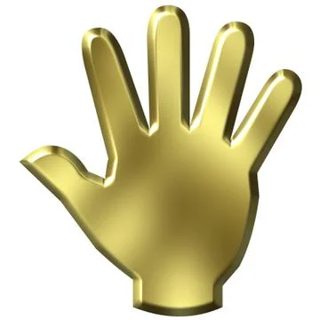 3D Golden Hand Stock Illustration