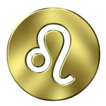 3D Golden Leo Stock Illustration