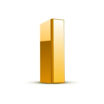 3d golden letter d Illustrazione stock