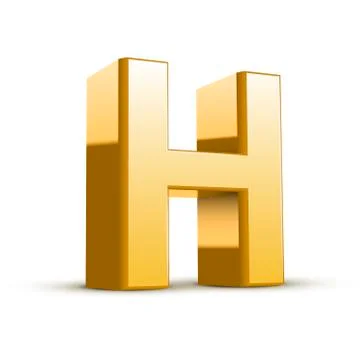 3d golden letter d Stock Illustration