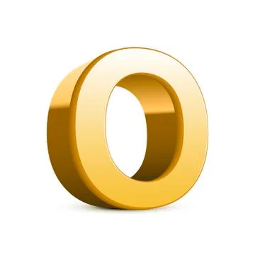 3d golden letter d Illustrazione stock