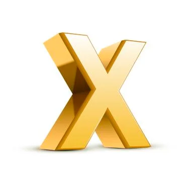 3d golden letter d Illustrazione stock