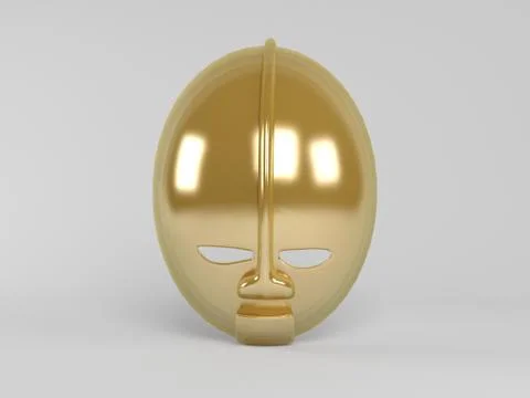 3d golden mask Stock Illustration