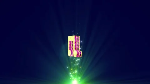 3D Golden Music Notes Rotating Loop with Neon Glow. Stock Footage 340967269