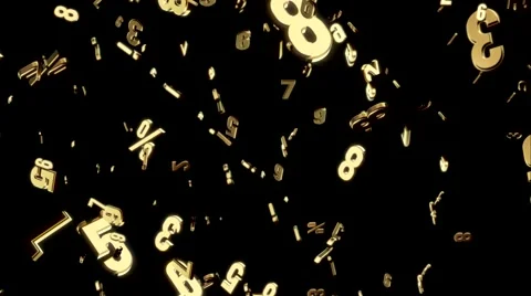 3d golden numbers texture and math symbol animation spinning Stock Footage 61284210