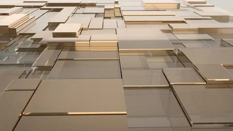 3D Golden Pattern Иллюстрация