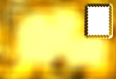 3D Golden Postcard Stock Illustration