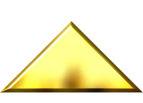3D Golden Pyramid Stock Illustration