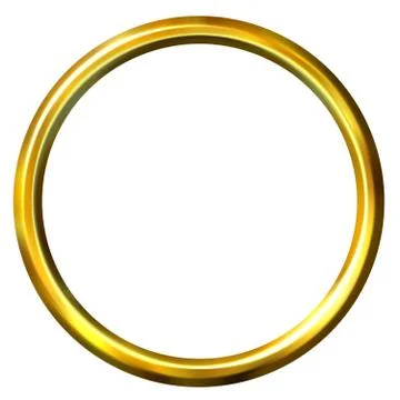 3D Golden Ring Stock Illustration