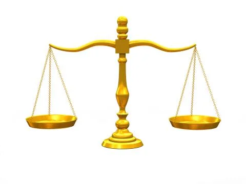 3d golden scale Stock Illustration