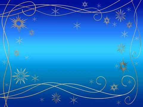 3d golden snowflakes Illustrazione stock