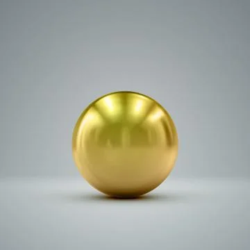 3D golden sphere Stock Illustration