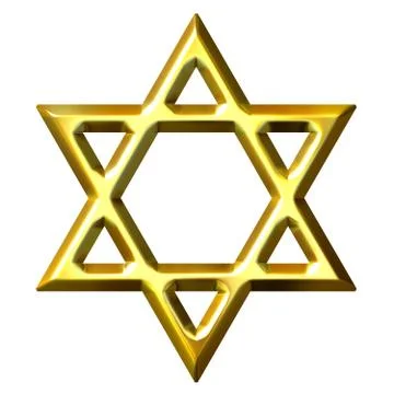 3D Golden Star of David Stock Illustration