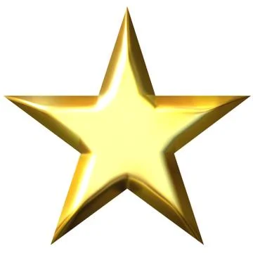 3D Golden Star Stock Illustration