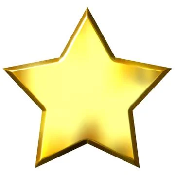 3D Golden Star Stock Illustration
