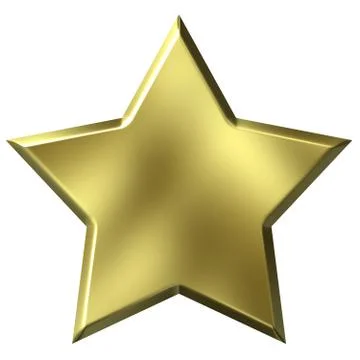 3D Golden Star Stock Illustration