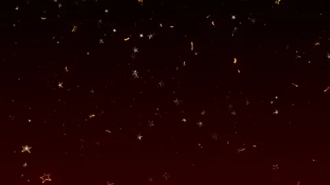 3d golden starfall loop animation,golden glowing and shiny particles and stars Video stock 168545817