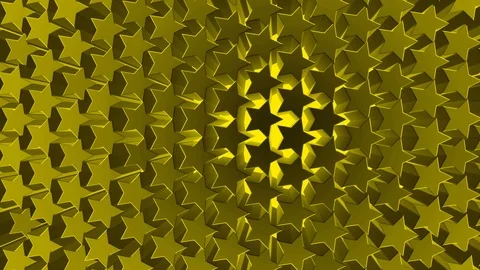 3d golden Stars pattern background texture motion video Stock Footage 101769918