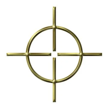 3D Golden Target Stock Illustration