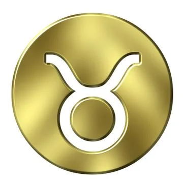 3D Golden Taurus Stock Illustration
