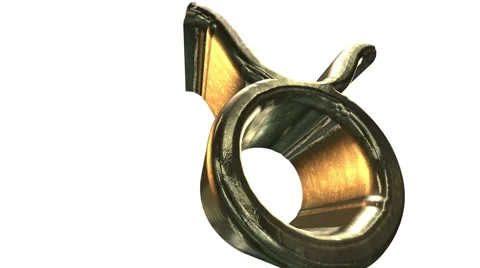 3D Golden Taurus on a white background Stock Footage 47746177