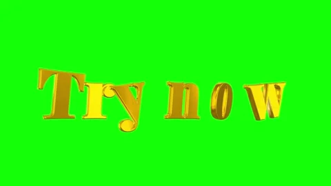 3D Golden Text Animation of the Word Action on Green Screen Video stock 341735895