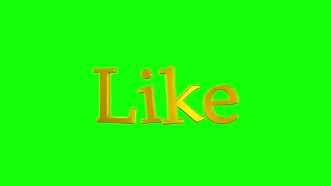 3D Golden Like Text Floating on Green Screen Background Video stock 341735888