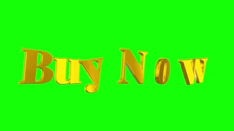 3D Golden Text Rotating on a Green Screen Background Stock Footage 341735913