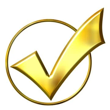 3D Golden Ticked Circle Stock Illustration
