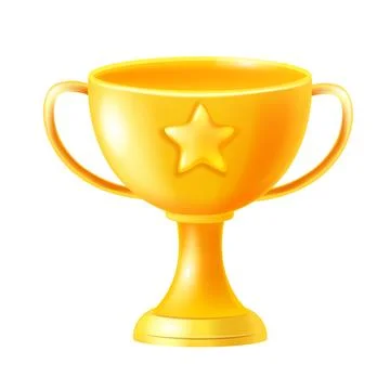 3d soccer trophy or realistic golden football cup Vector Image