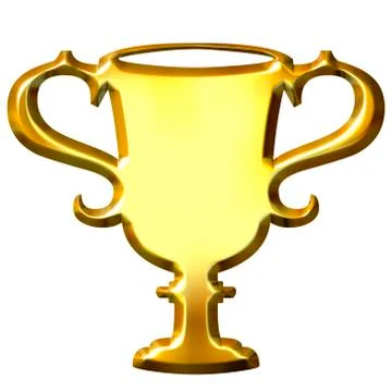 3D Golden Trophy Stock Illustration