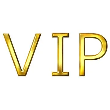 3D Golden VIP Stock Illustration