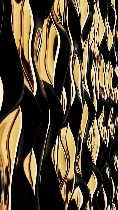 3d Golden waves background Stock Footage 260123828