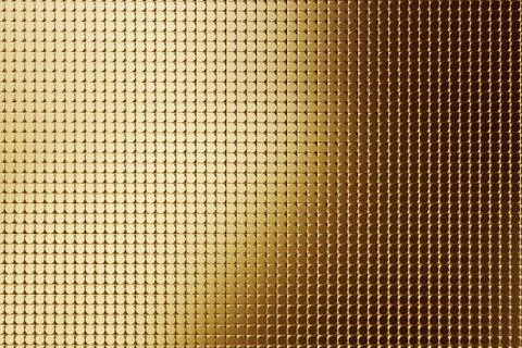 3D golden yellow metallic, pattern, symmetrical and geometric abstract shapes on Stock Illustration