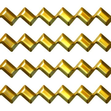 3D Golden Zig Zag Texture Stock Illustration