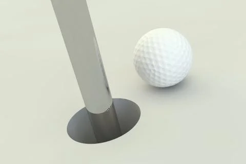 3d golf ball Stock Illustration