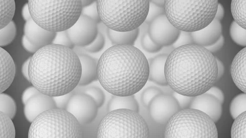 3D Golf Balls Falling Animation. Golf Balls Rain. 4K Stock Footage 278176863
