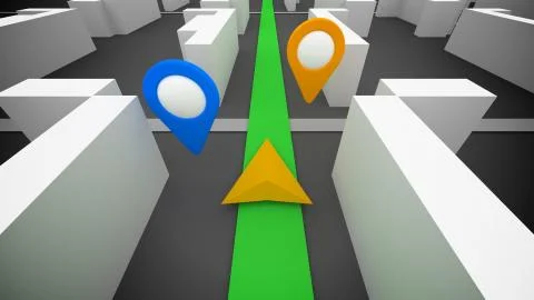 3d gps navigation Stock Illustration
