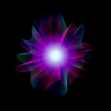 3D Gradient Abstract Musical Waves. Stock Illustration